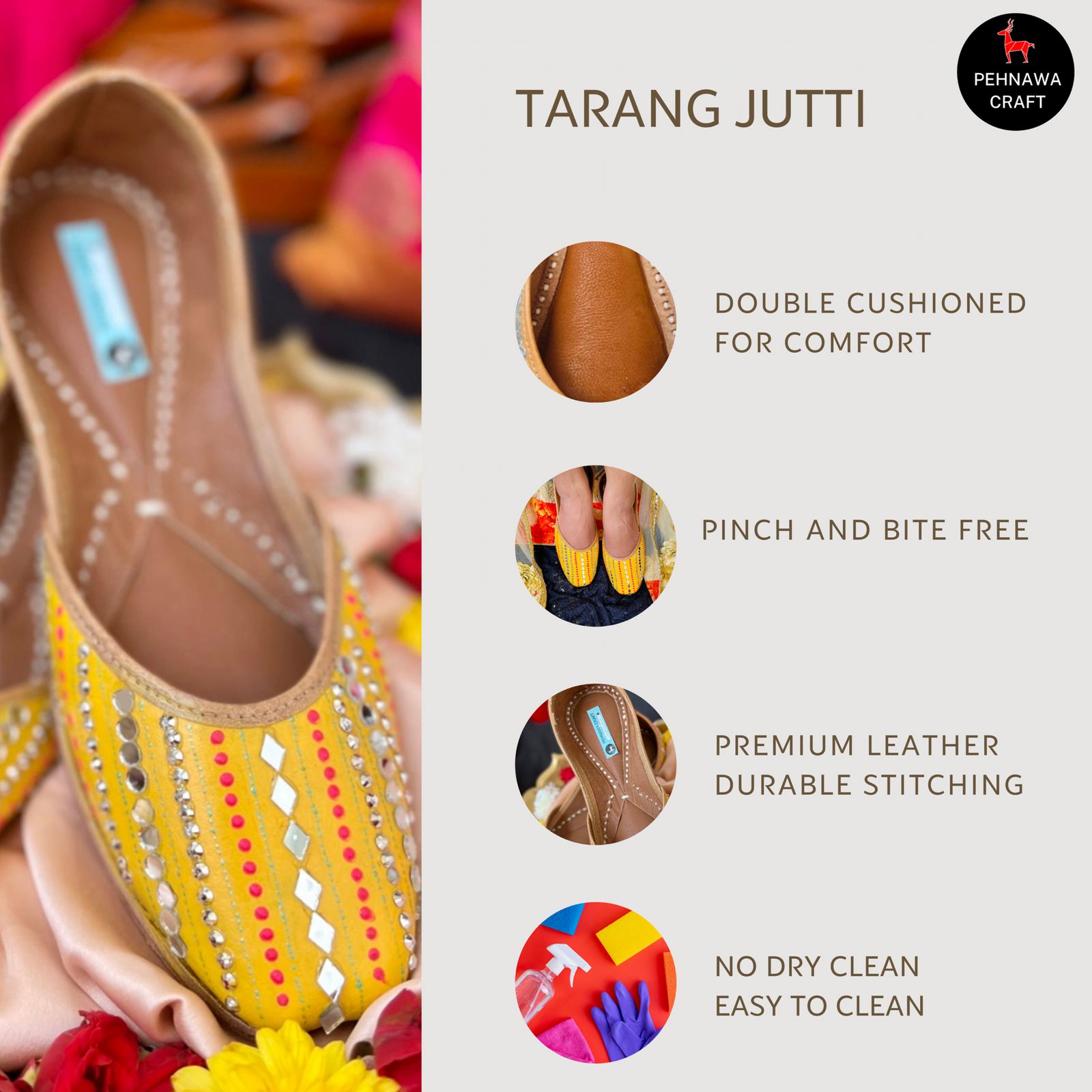 Tarang jutti yellow jutti