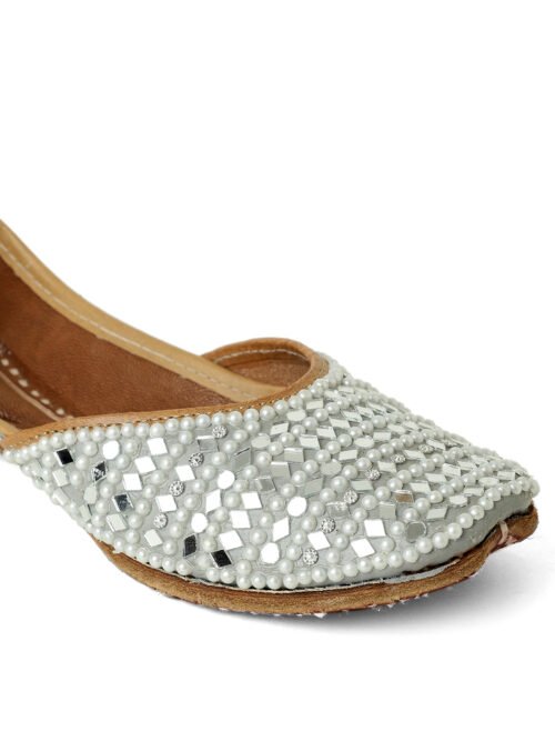 Nazara Grey mirror embellished jutti for women - Image 6