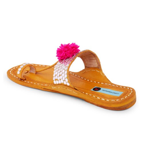 Mirror with Pompom Kolhapuri x Mirror Embellishment - Image 4