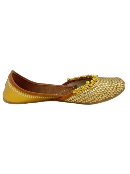 Golden Shunshine ghungaro jutti for women | gold ghunagaroo mojari - Image 4